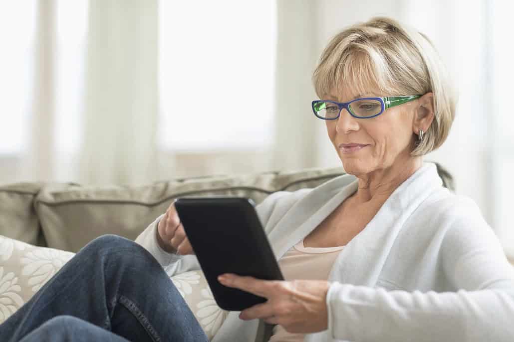 Woman using tablet