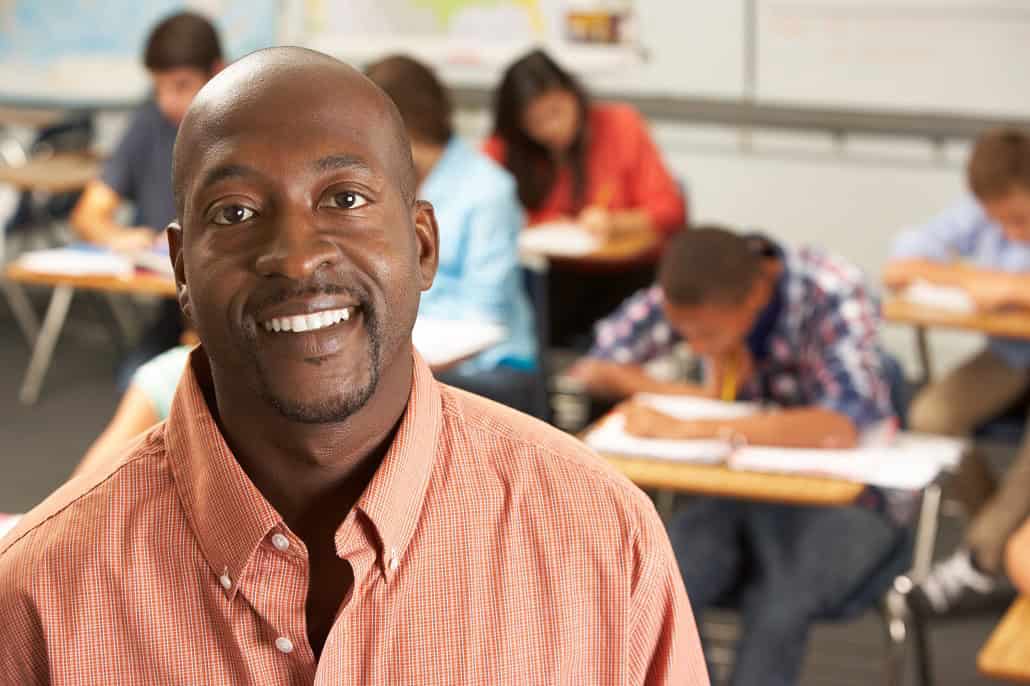 Counselor in classroom