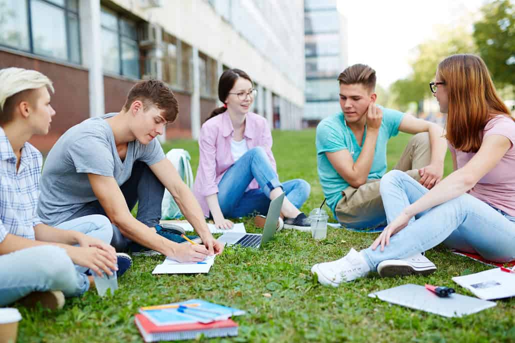 Students on campus