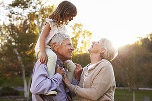 Grandparents and child