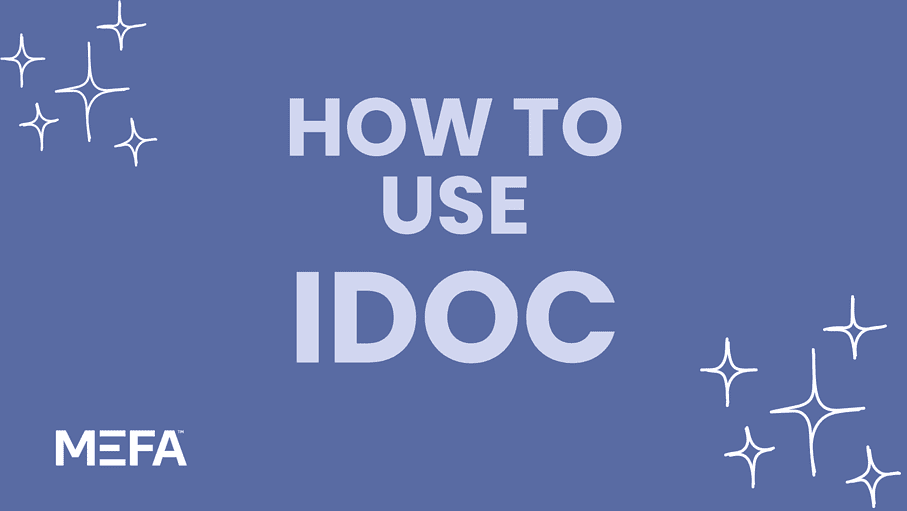 Text that reads, "How to Use IDOC"