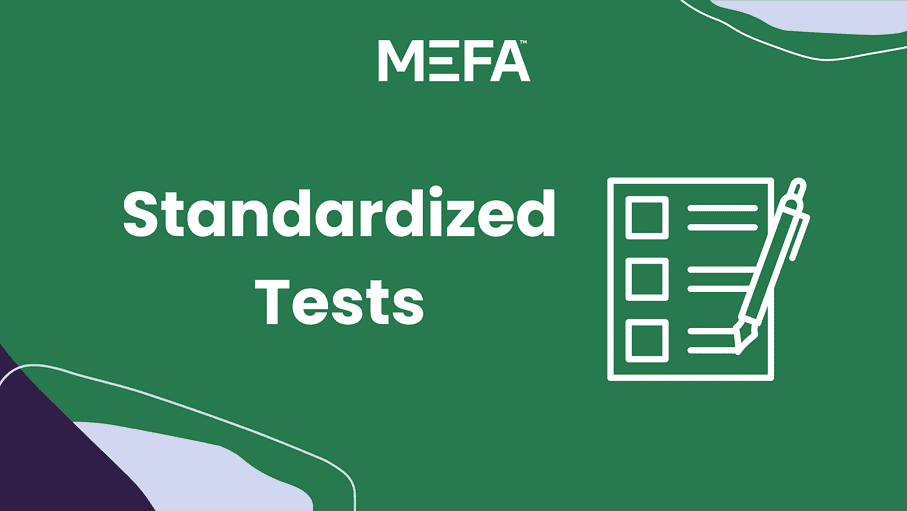 Text that reads, "Standardized Tests"