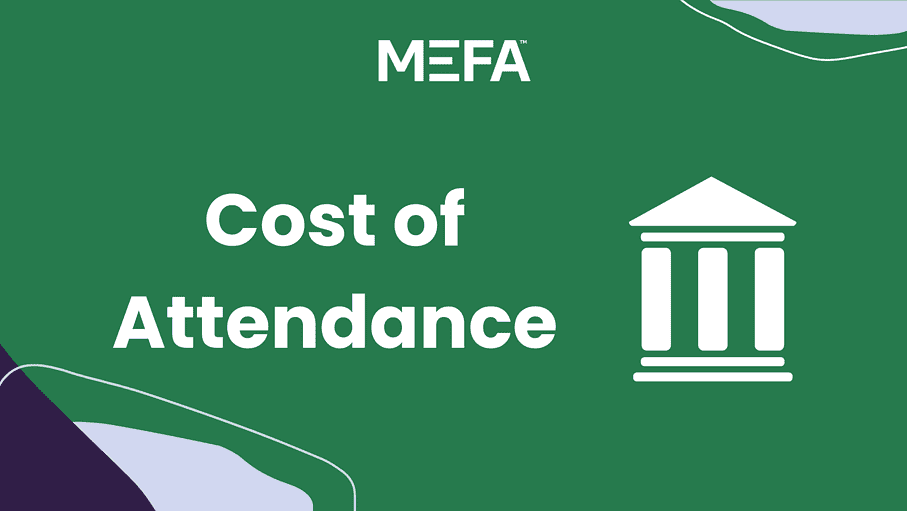 Cover with title reading "Cost of Attendance"