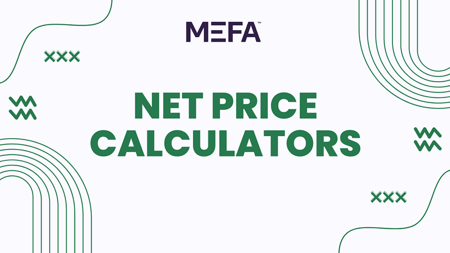 Cover with title reading "Net price calculators"