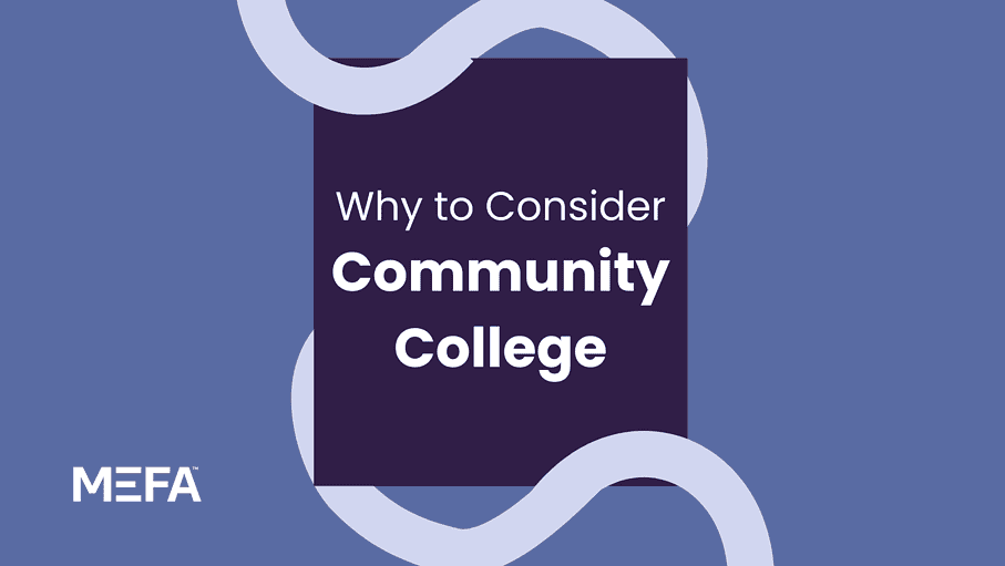 Text that reads, "Why to Consider Community College"