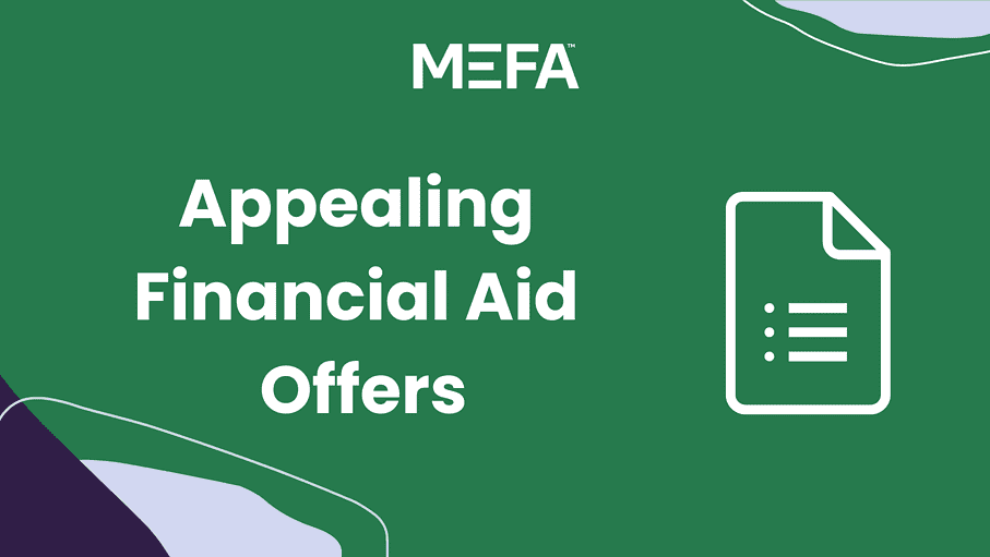 A paper icon with text that reads, "Appealing Financial Aid Offers"