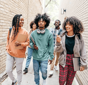 Students walking together