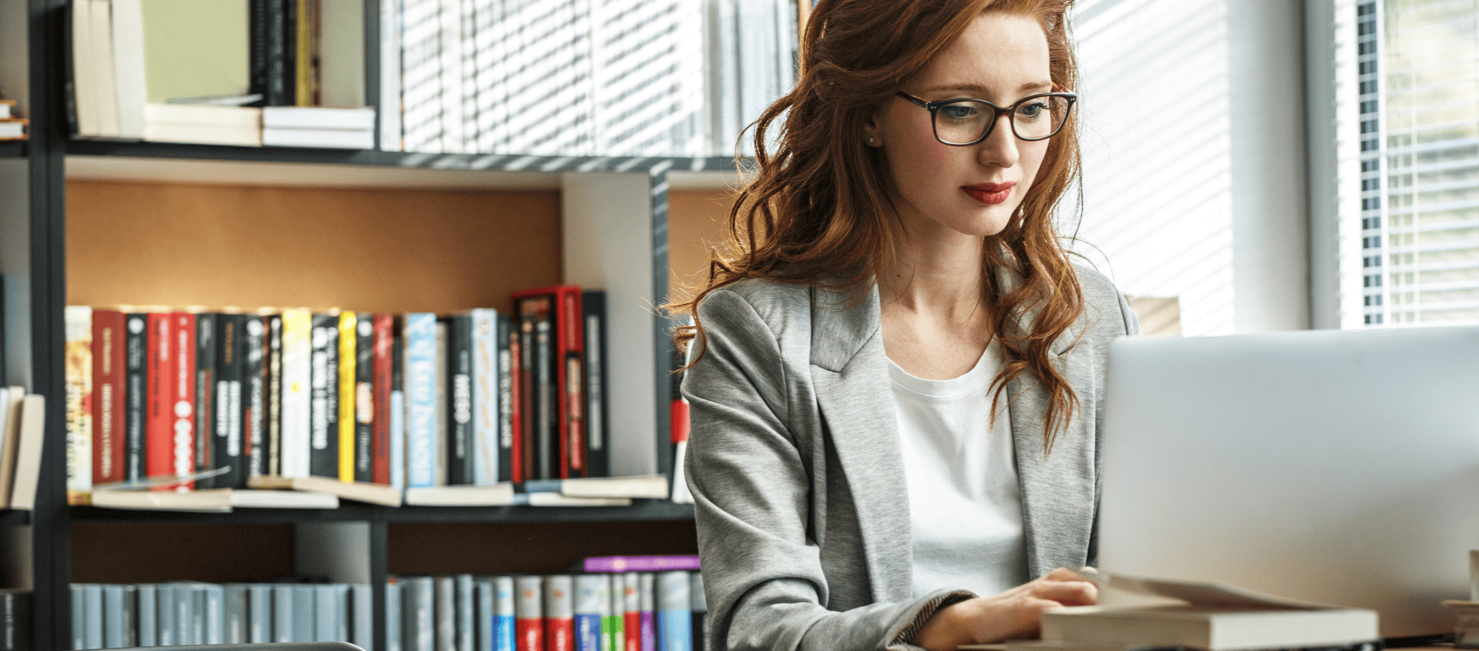 Woman using laptop