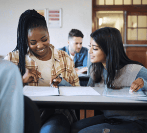 Students doing homework