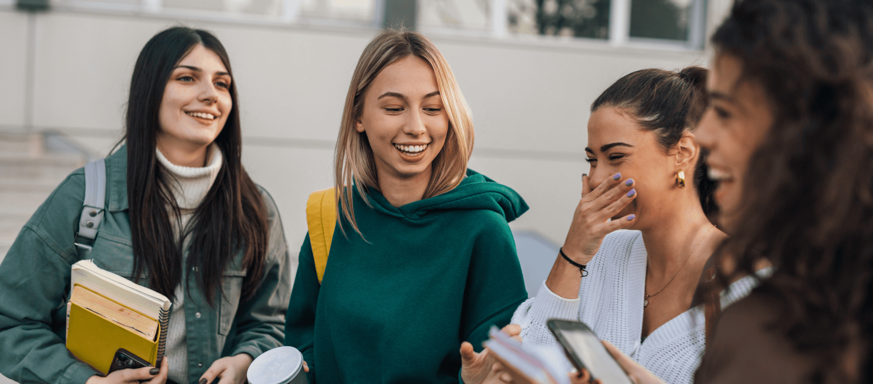 Students laughing