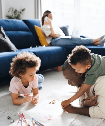 Kids playing on floor